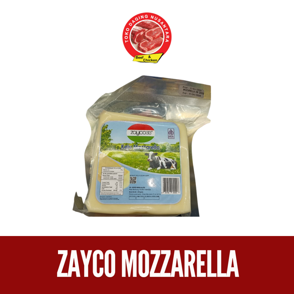 

Zayco Mozzarella 250 Gram / Keju Mozarella Blok