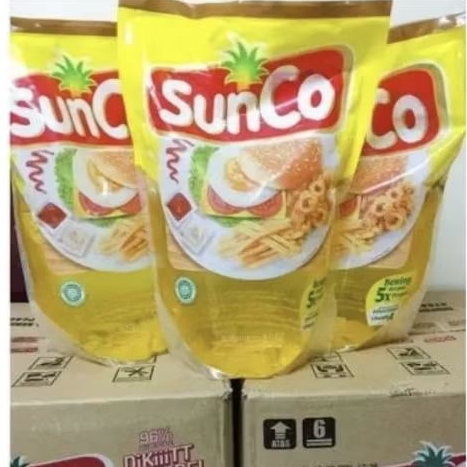 

sunco minyak goreng 2L kemasan pouch 1 karton isi 6pcs