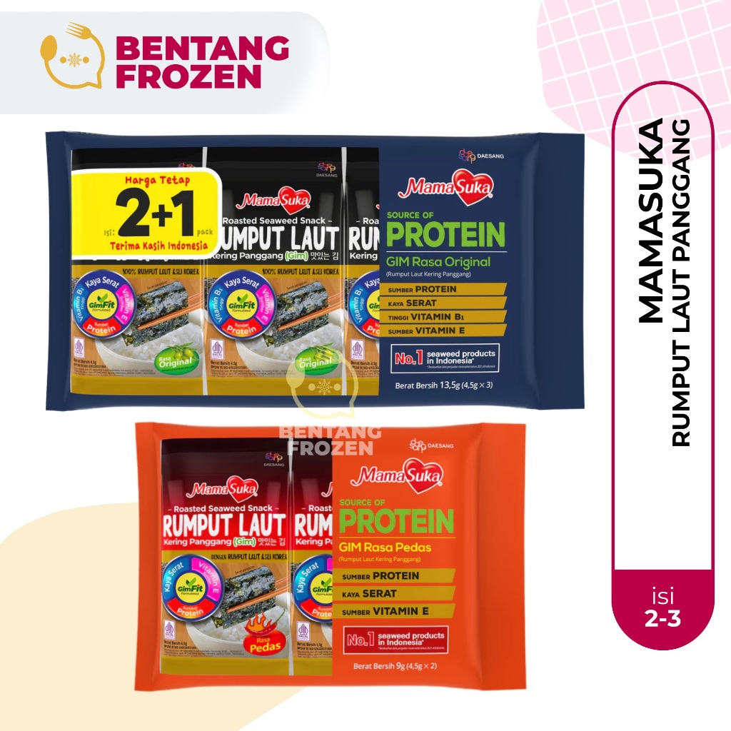 

Mamasuka Rumput Laut Panggang 4,5gr / Original / Pedas / Spicy