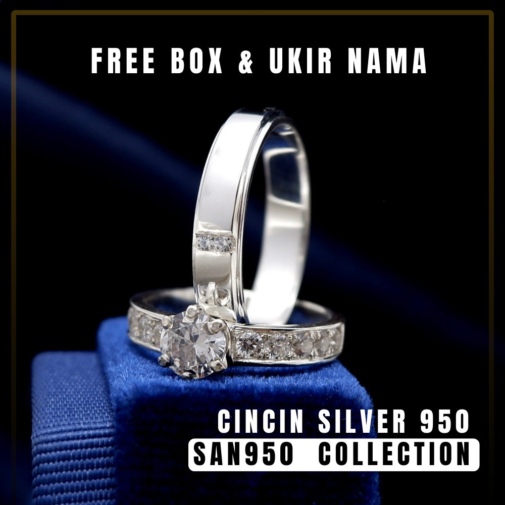 Cincin Kawin Couple Palladium Custom C127 | Cincin Nikah Tunangan Lamaran Elegan Premium
