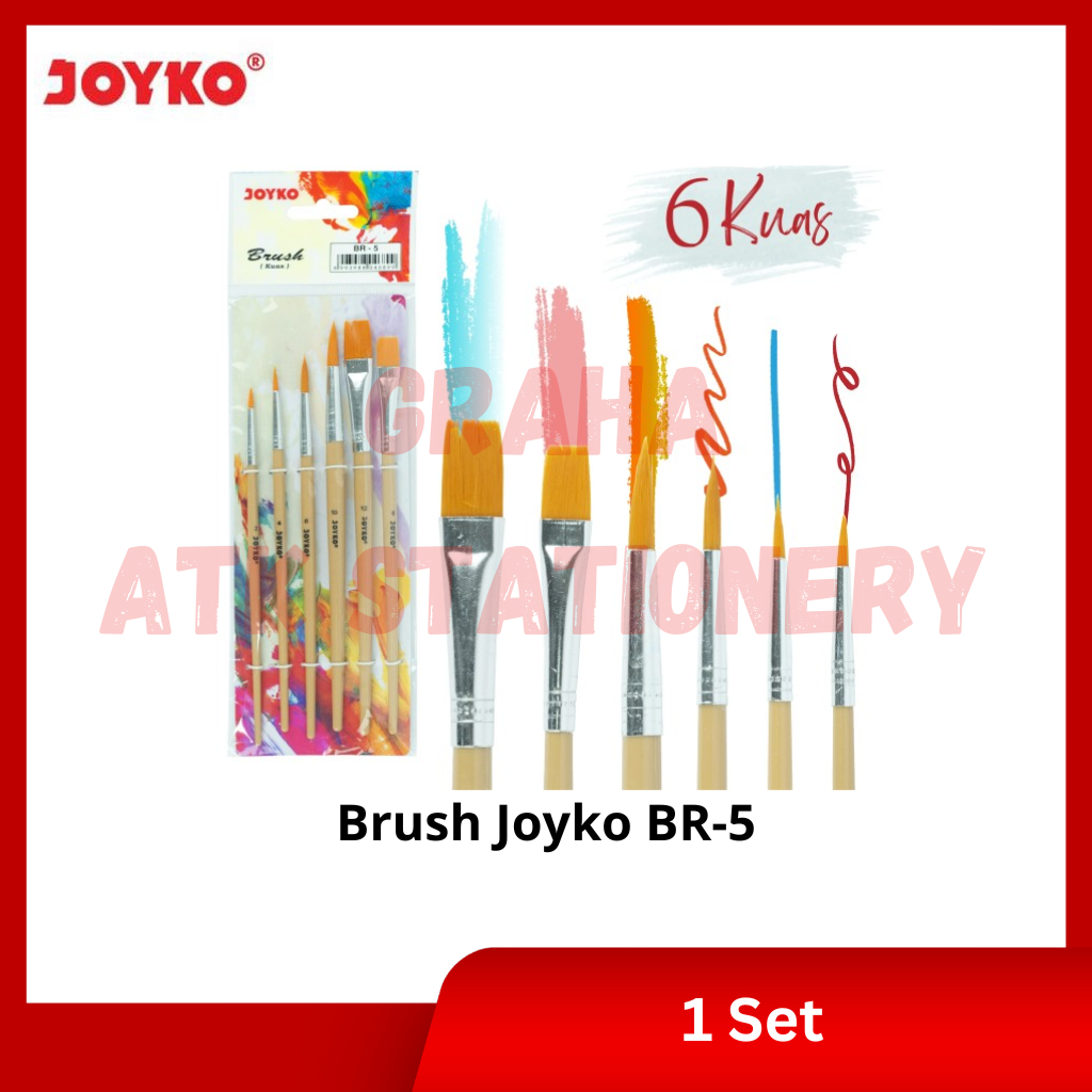 

[1 Set] Brush Joyko BR-5 / Kuas Lukis Joyko BR-5