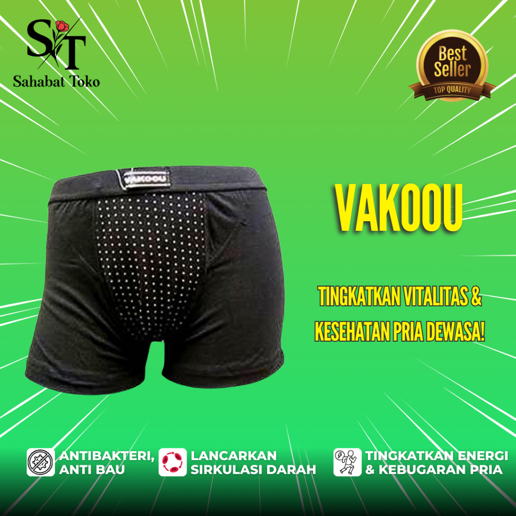 Celana Dalam Boxer Magnet Terapi Pembesar Keperkasaan Kesehatan Kelamin Pria Dewasa Vakoou Mencegah 