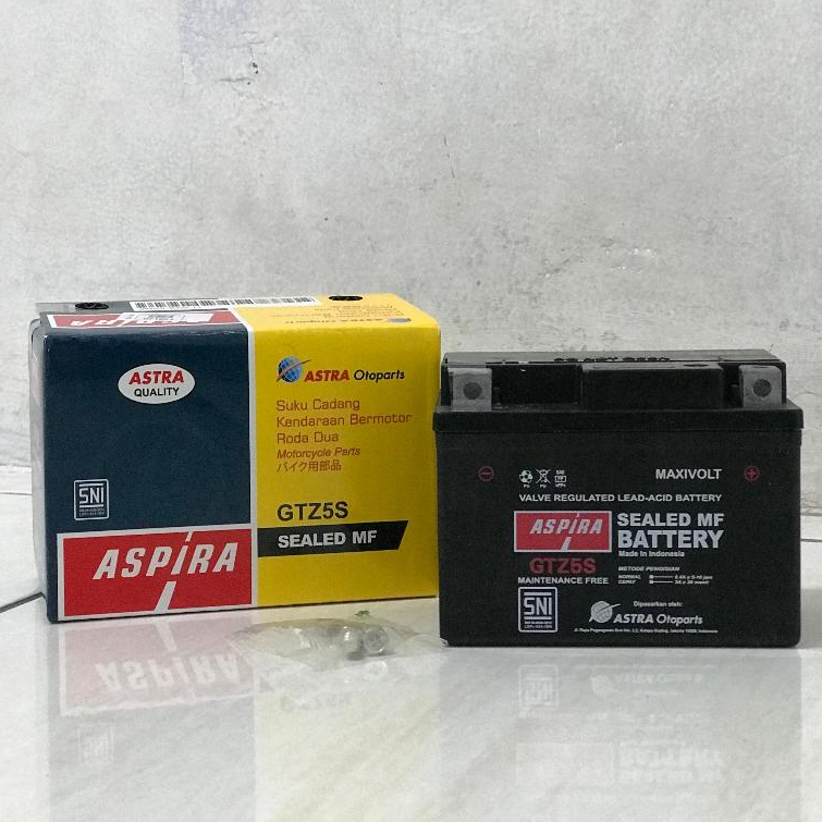 AKI MOTOR KERING ASPIRA GTZ5S GTZ5-S 12V MF | AKI BEAT KARISMA AKI VARIO AKI BEBEK MATIC AKI MOTOR