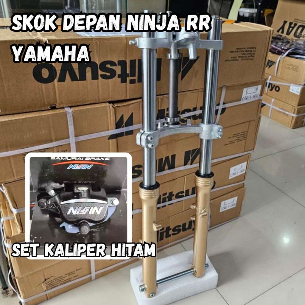 SKOK DEPAN NINJA 150 RR SET KALIPER PNP YAMAHA SHOCK NINJA MITSUYO