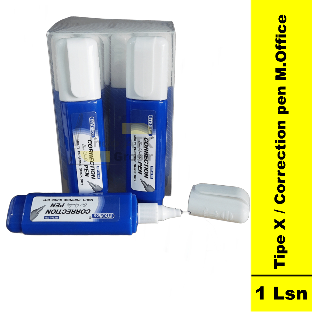 

Tipe X M.OFFICE Biru / Penghapus Pulpen 1 Pak Isi 12Pcs