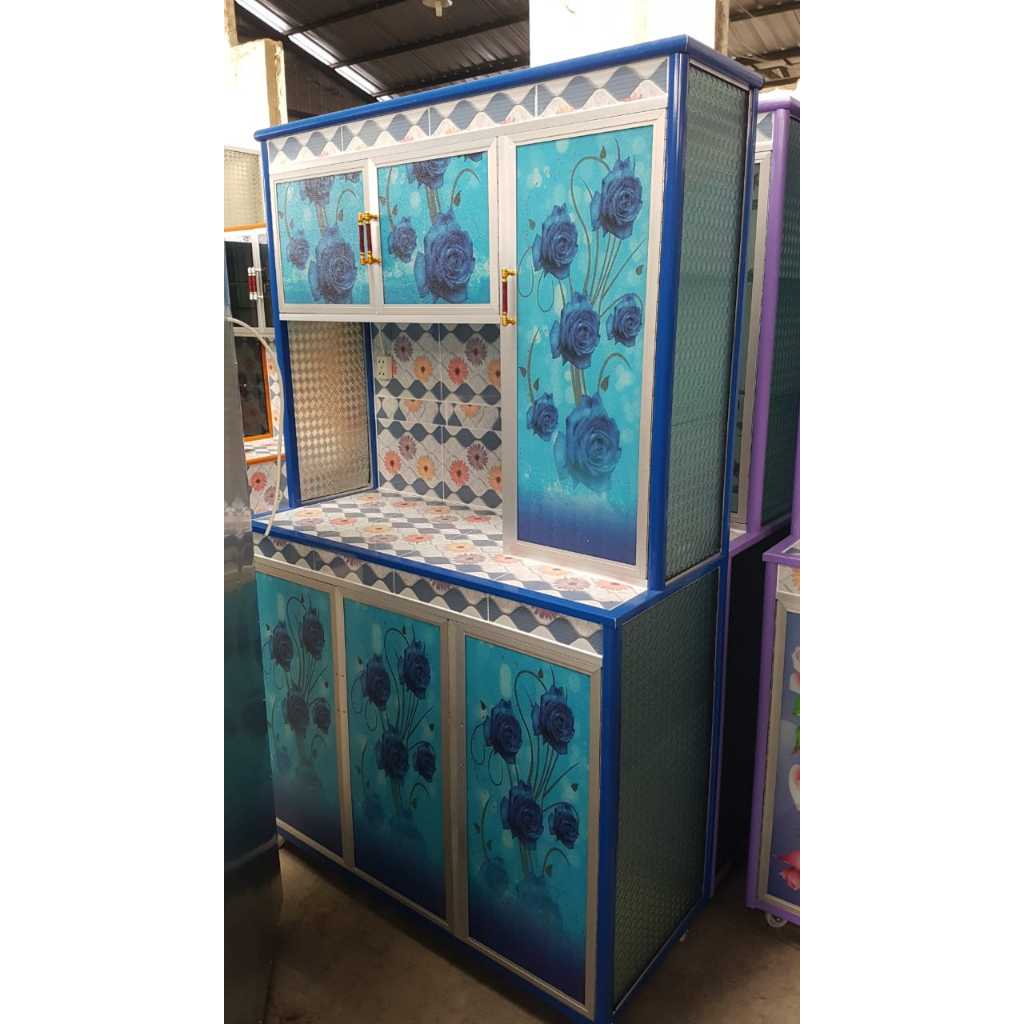 rak piring 3 pintu aluumunium rak piring minimalis terbaru