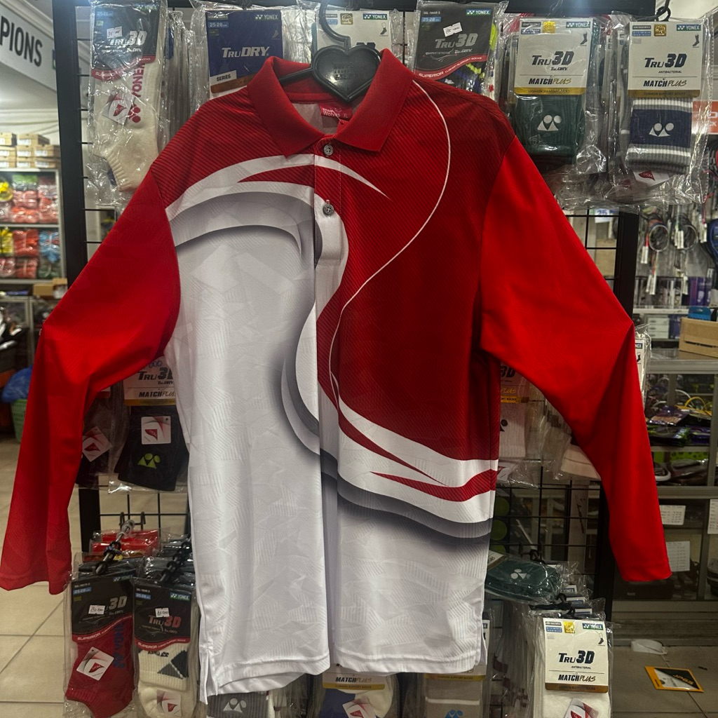 Kaos Jersey Lengan Panjang Kerah Dick Wolves