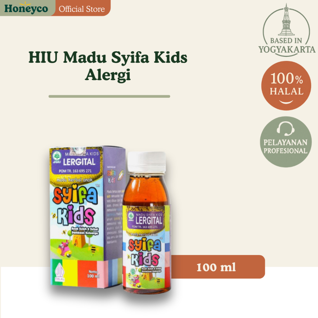 Madu Syifa Kids Alergi - Madu Anak Alergi - Obat Alergi Kulit Gatal - Obat Gatal