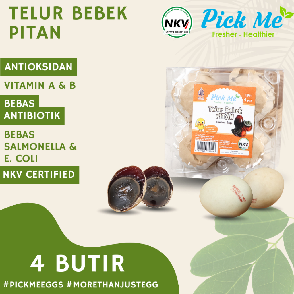 

Telur Bebek Pitan Century Egg Pick Me Eggs 4 Butir