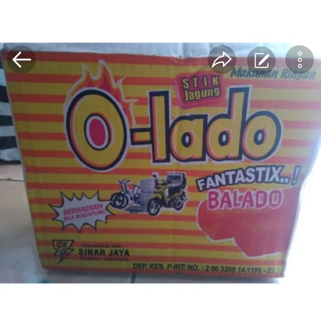 

Snack berhadiah uang tunai O-lado 40 pcs