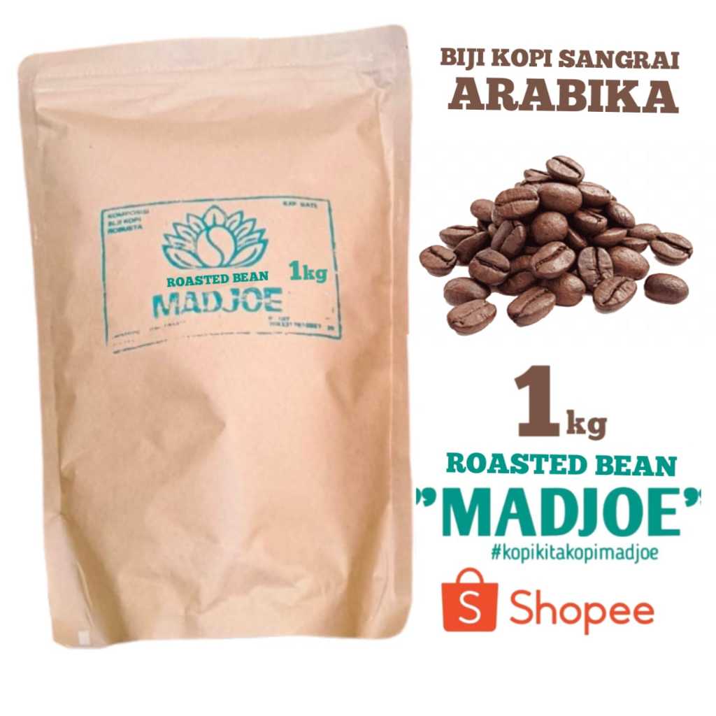 

Madjoe Roasted Bean 1kg,Biji Kopi ARABIKA Pilihan, Asli 100%,Kopi Sangrai, Kopi Panggang