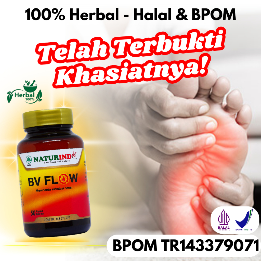 Obat Kebas Kesemutan Neuropati Kaki Panas Pengencer Darah Kental Herbal Bv Flow