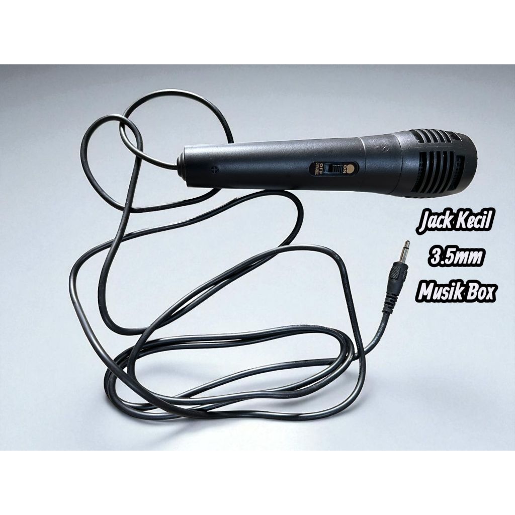 Mic Universal MP3 Player Music Box Handphone Colok Handphone Jack 3,5mm Microphone Musik Bok Jack Ke