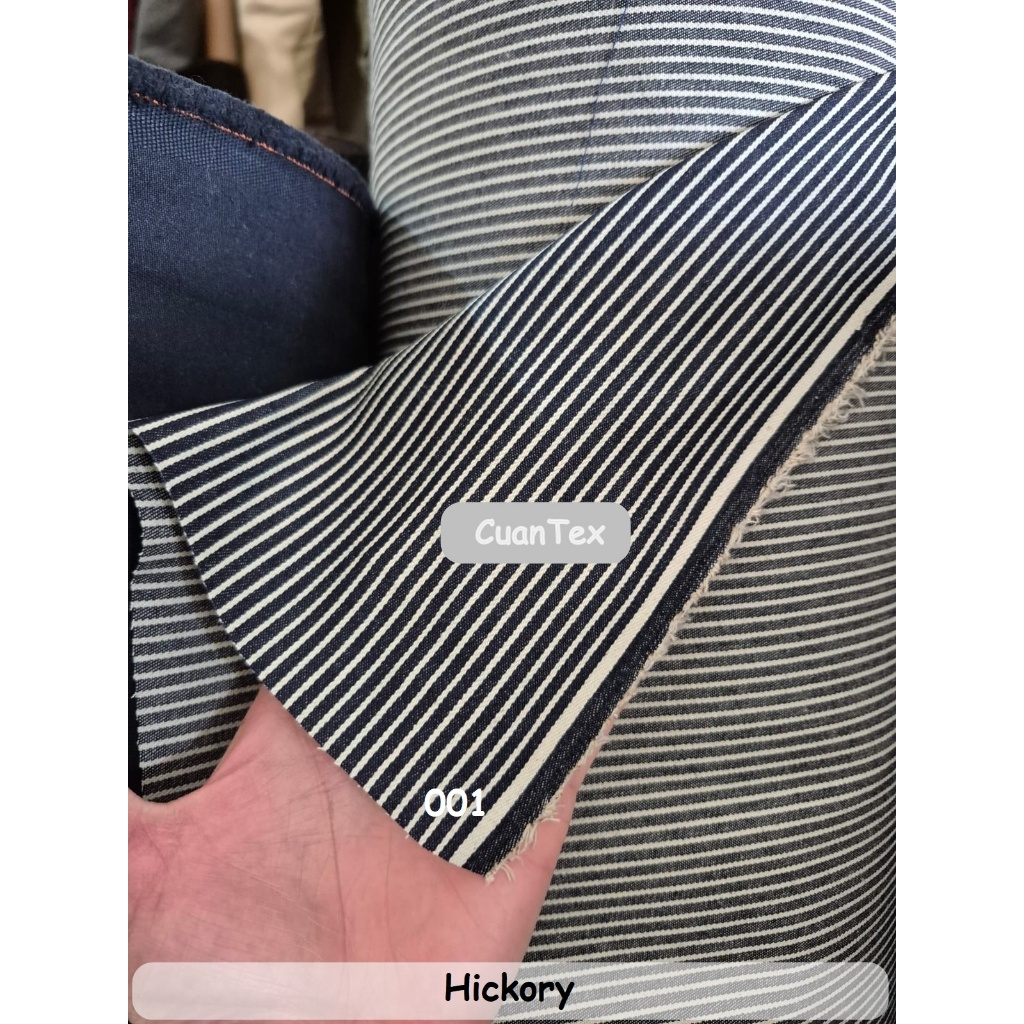 Kain Jeans Hickory Bahan Denim Hickory Stripe Jeans Hickori Stripe Salur