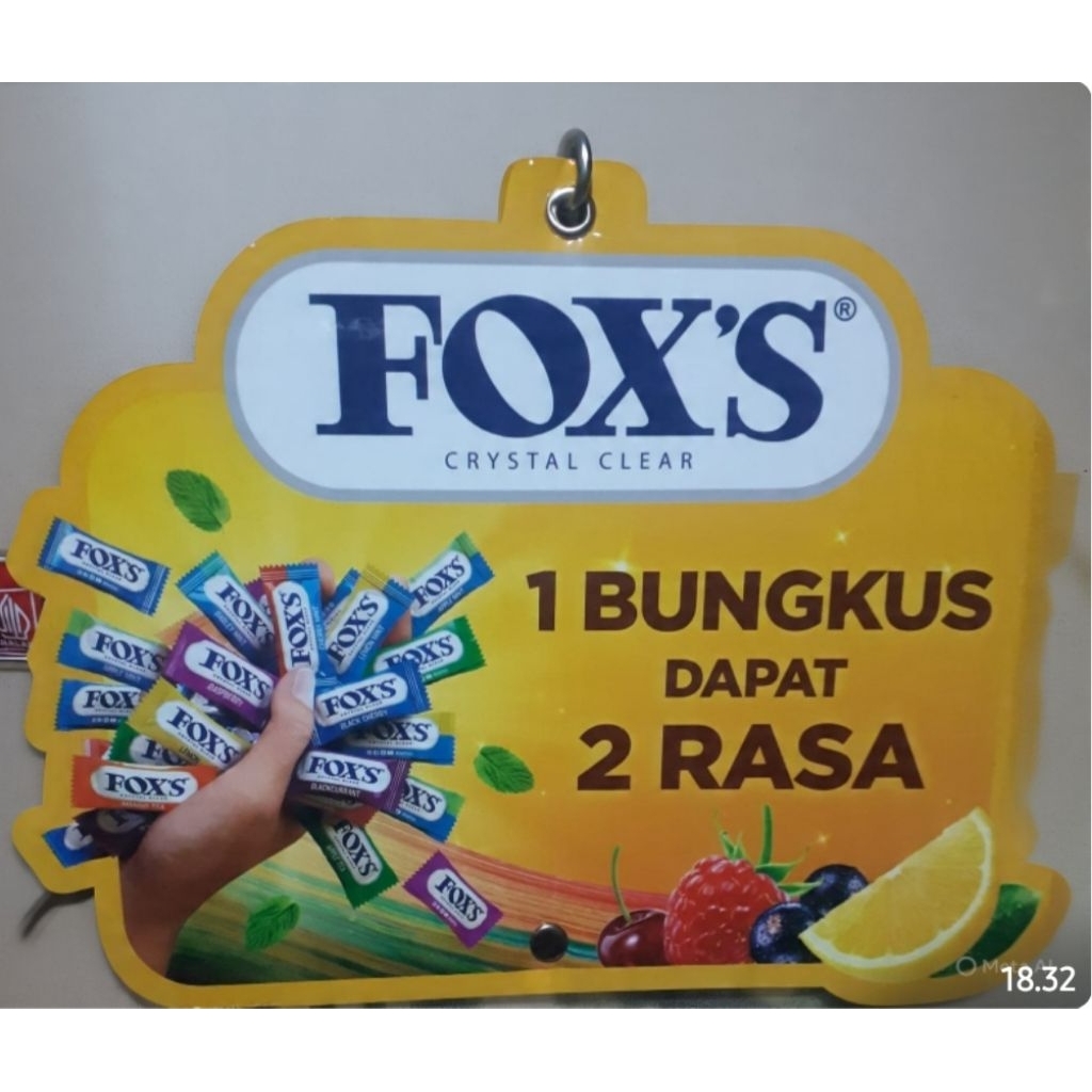 

FOX'S CRYSTAL CLEAR CANDY RASA FRUITS KEMASAN BAG 90GRAM