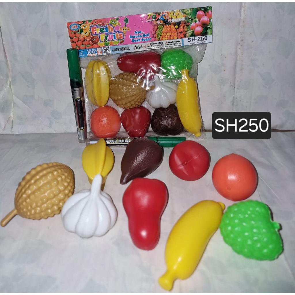 MAINAN BUAH BUAHAN PLASTIK//MAINAN EDUKASI ANAK//MAINAN BUAH SEGAR PLASTIK