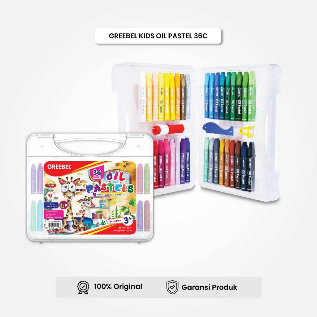 

GREEBEL Crayon Krayon 36 Warna / Kids Oil Pastel 36 Warna / Crayon GREEBEL