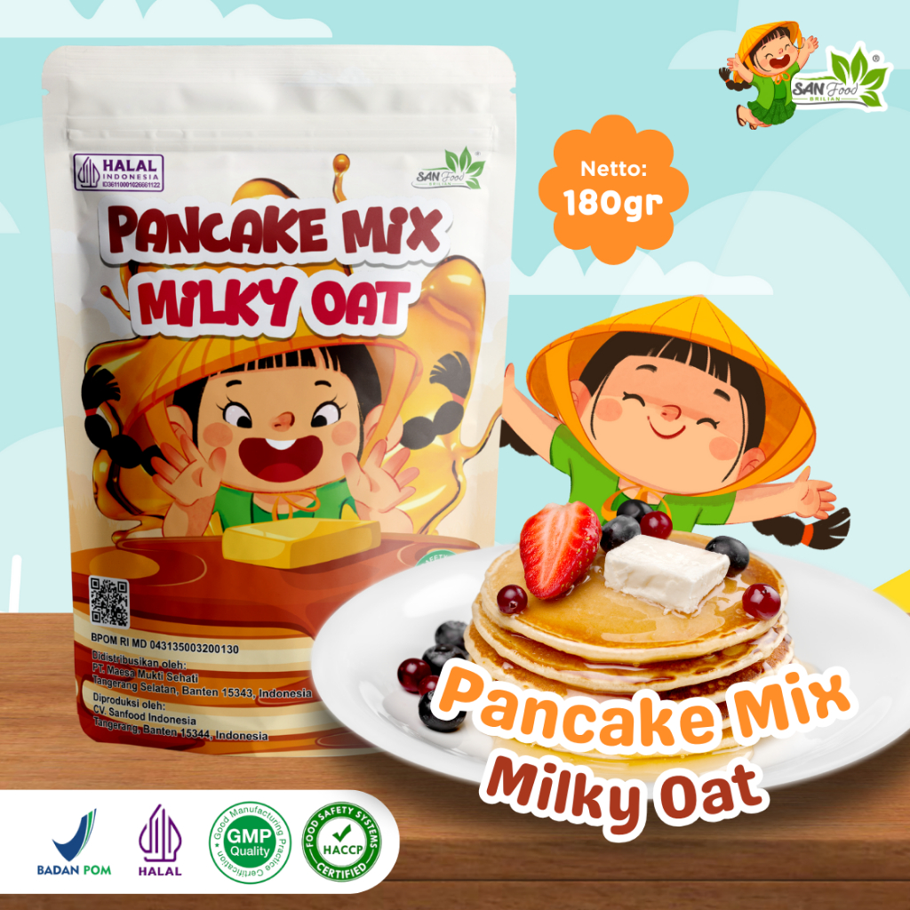 

SANFOOD BRILIAN Pancake Mix Milky Oat 180gr