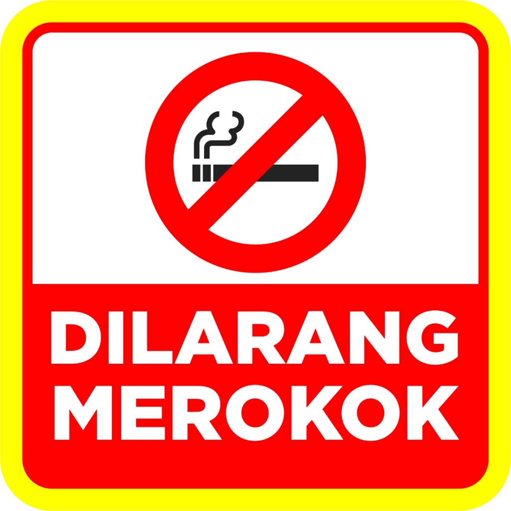 

Stiker bebas asap | Stiker/label peringatan bebas asap | Stiker Vinyl 15 x 15 cm