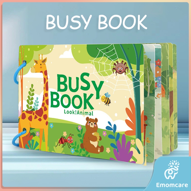 Busy Book Quiet Book Velcro For Kids Mainan Edukasi Buku Aktivitas Anak Menempel Gambar Puzzle Asah
