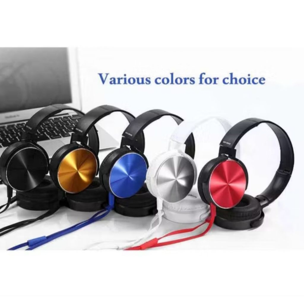 Headphone Musik Gaming Bando Extra Bass Headphone Kabel