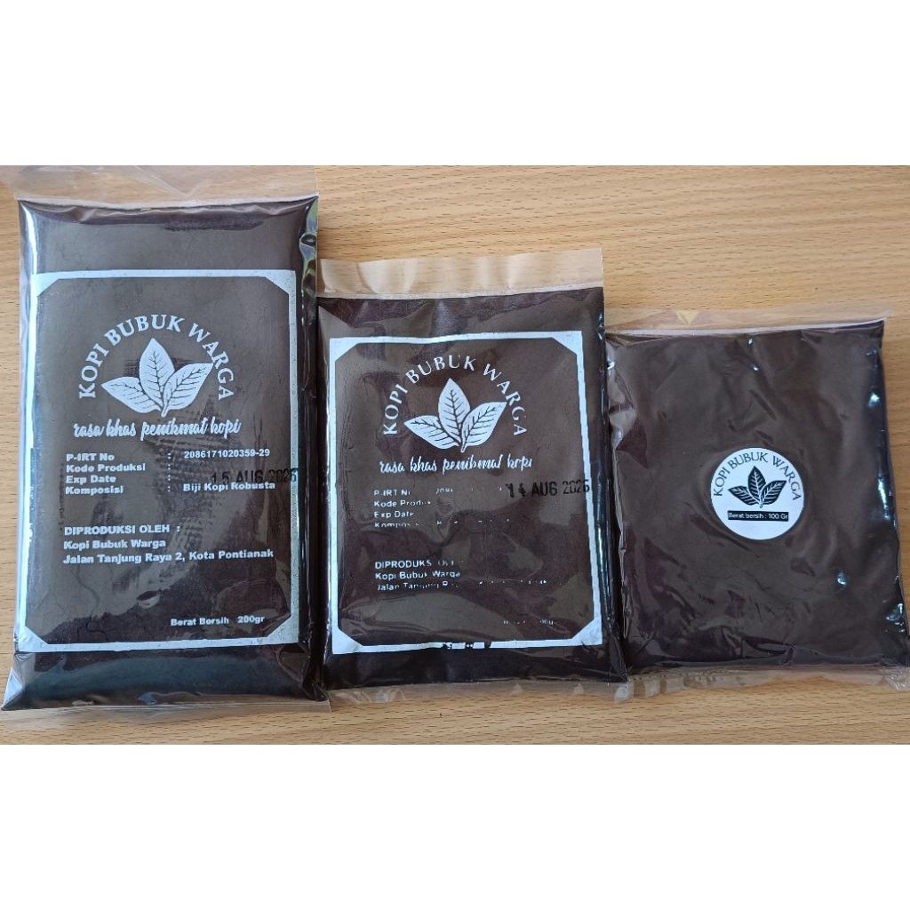

Kopi bubuk warga 200gr/100gr