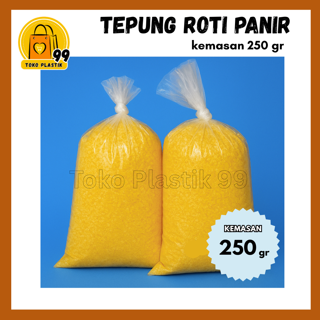 

DISKON !!!! [250 gram] Tepung Roti Panir mix Breadcrumb / Tepung Roti Eceran / Tepung Panir Kuning Renyah