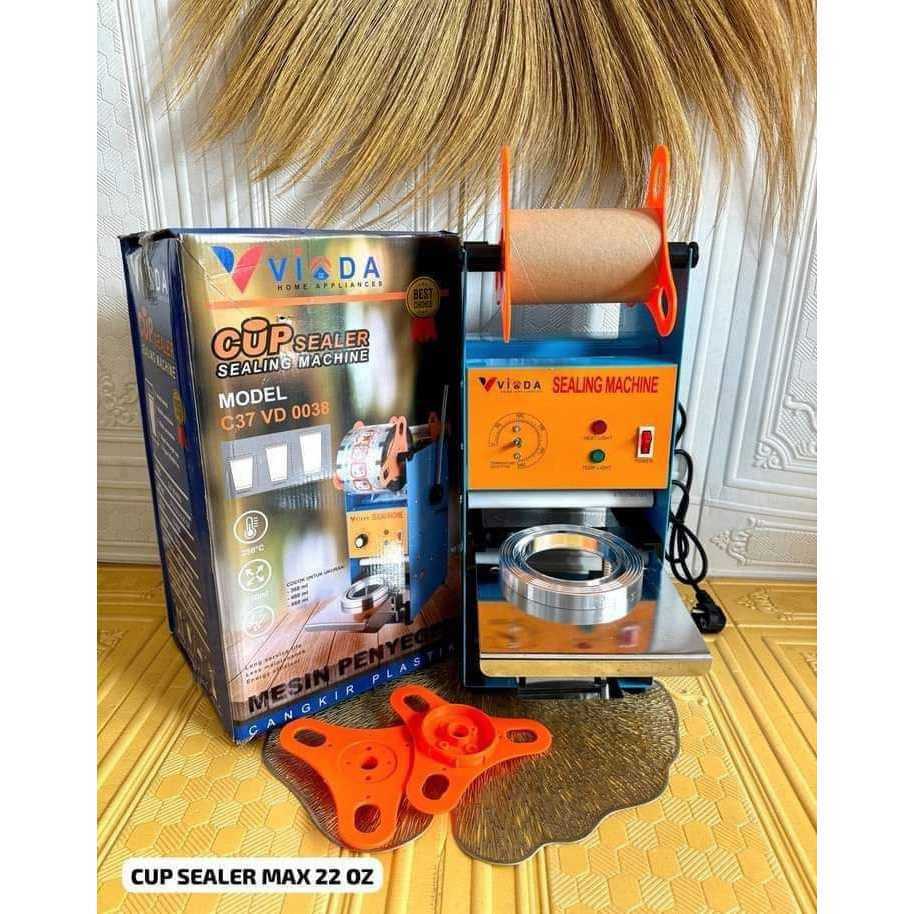 Cup Sealer WellHome / Yamakawa / QME Press plastik untuk minuman jus anti tumpah