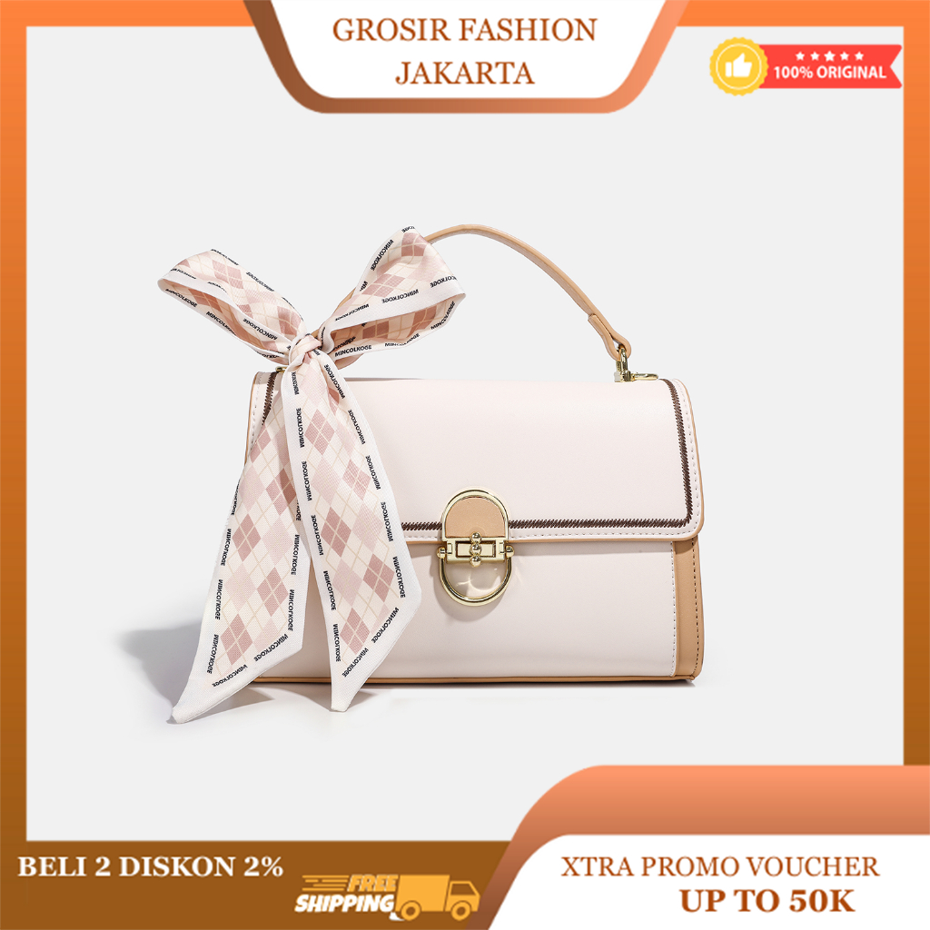 MK Tas Fashion Wanita Serbaguna Tas Tangan Tas Persegi Kecil FREE PITA SL-9002