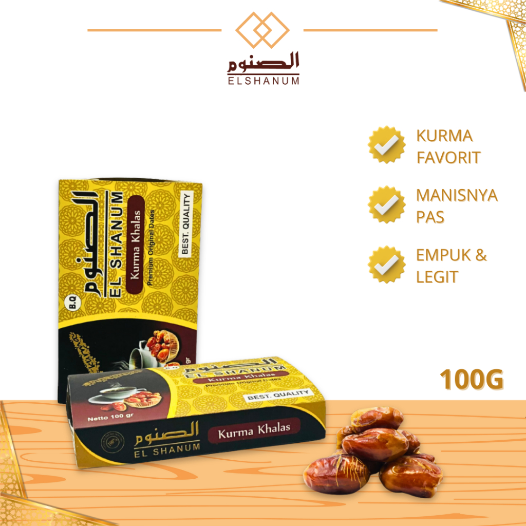 

Kurma Khalas Saad 100g / Kurma Khalas 100g Premium / Kurma Khalas 100g Asli 100% Original / ELSHANUM