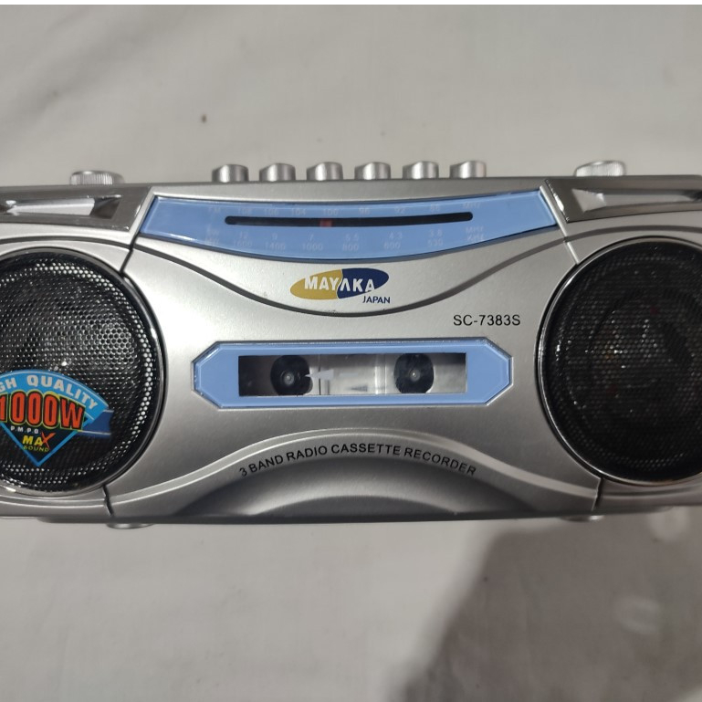 (Hidup tapi Tidak play kaset) Tape / Walkman / Radio 3 Band Cassette Recorder SC - 7383S MAYAKA JAPA
