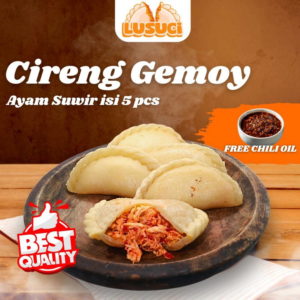 

Lusuci Cireng Isi ayam suwir/jando/ceker tanpa tulang/ati ampela/baso + Free Chili Oil