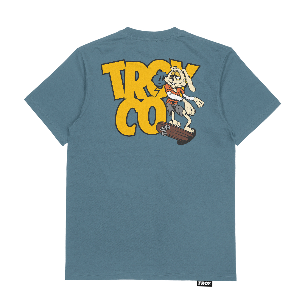 Troy Company Tshirt Mineral Blue Chill Rabbit - Kaos Lengan Pendek Kaos Biru Mineral MTD 3276