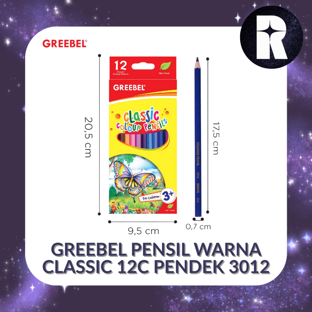 

GREEBEL PENSIL WARNA 12 WARNA PANJANG/ 7012 CLASSIC COLOR PENCIL (SET)