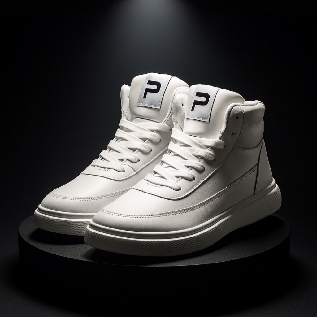 PAULMAY - Sepatu Sneakers pria Bogota High White