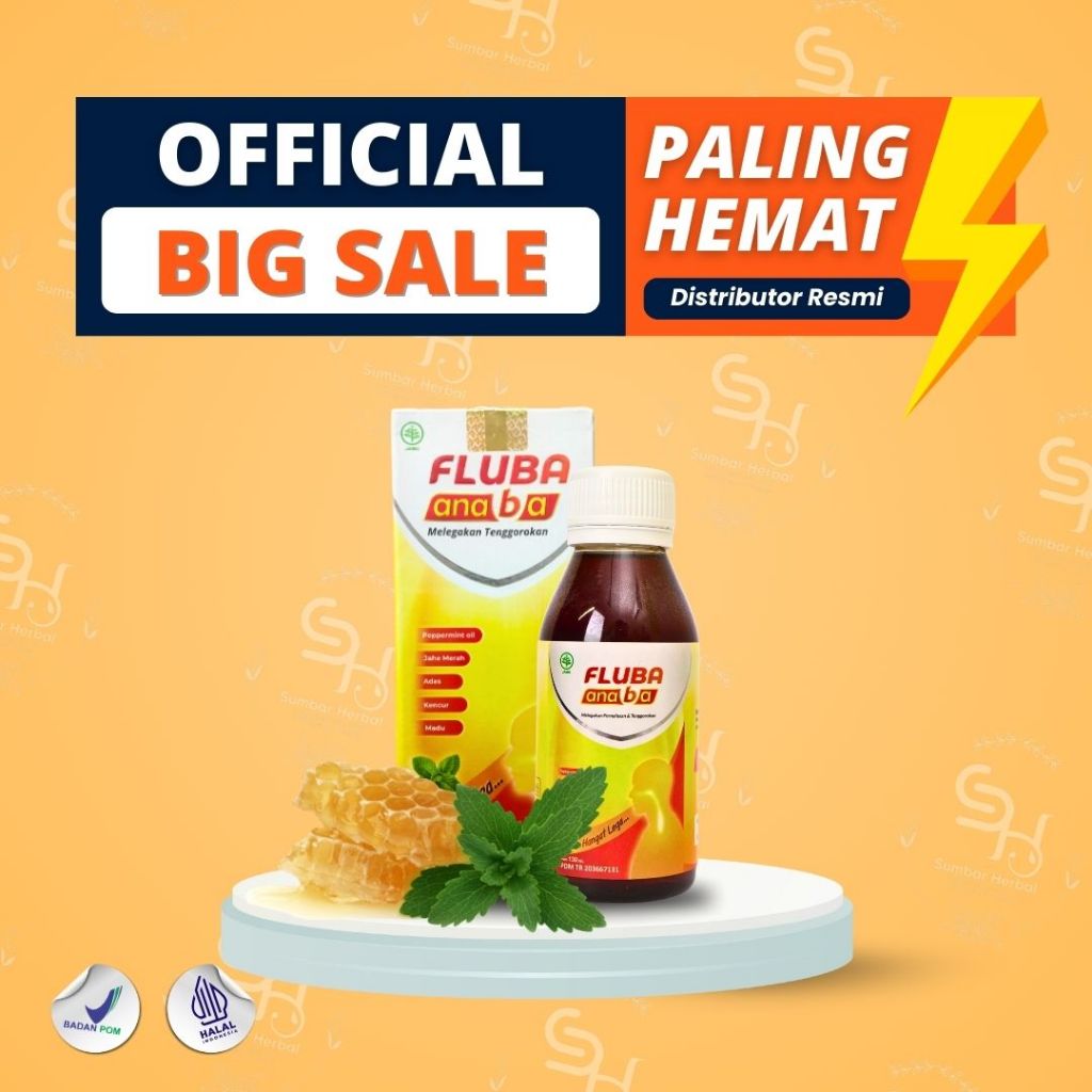 

Fluba Anaba Madu Herbal Untuk Flu & Batuk Melegakan Tenggorokan - 1 Botol isi 130 ml