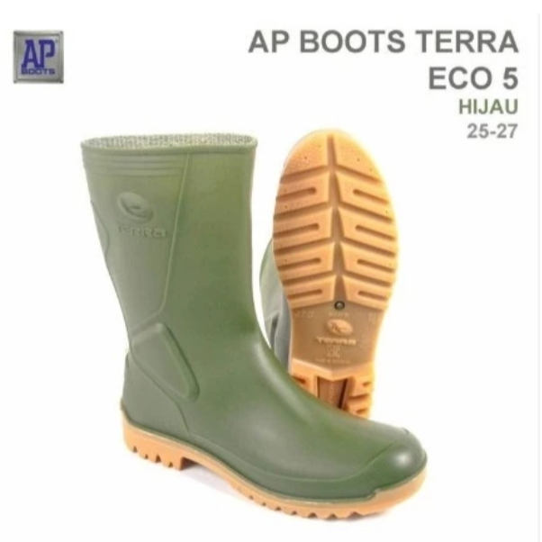 SEPATU BOOT AP TERRA ECO 5 SIZE 25-26 HIJAU/ SEPATU BOOT PENDEK AP TERRA ECO 5 / SEPATU SAFETY PENDE