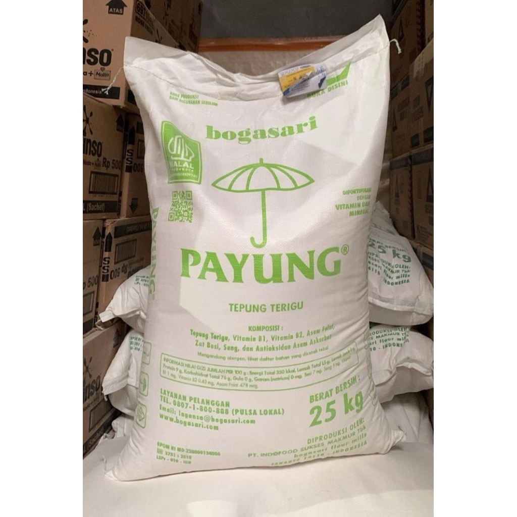 

TEPUNG TERIGU CAP PAYUNG 1 BALL 25KG (CARGO)