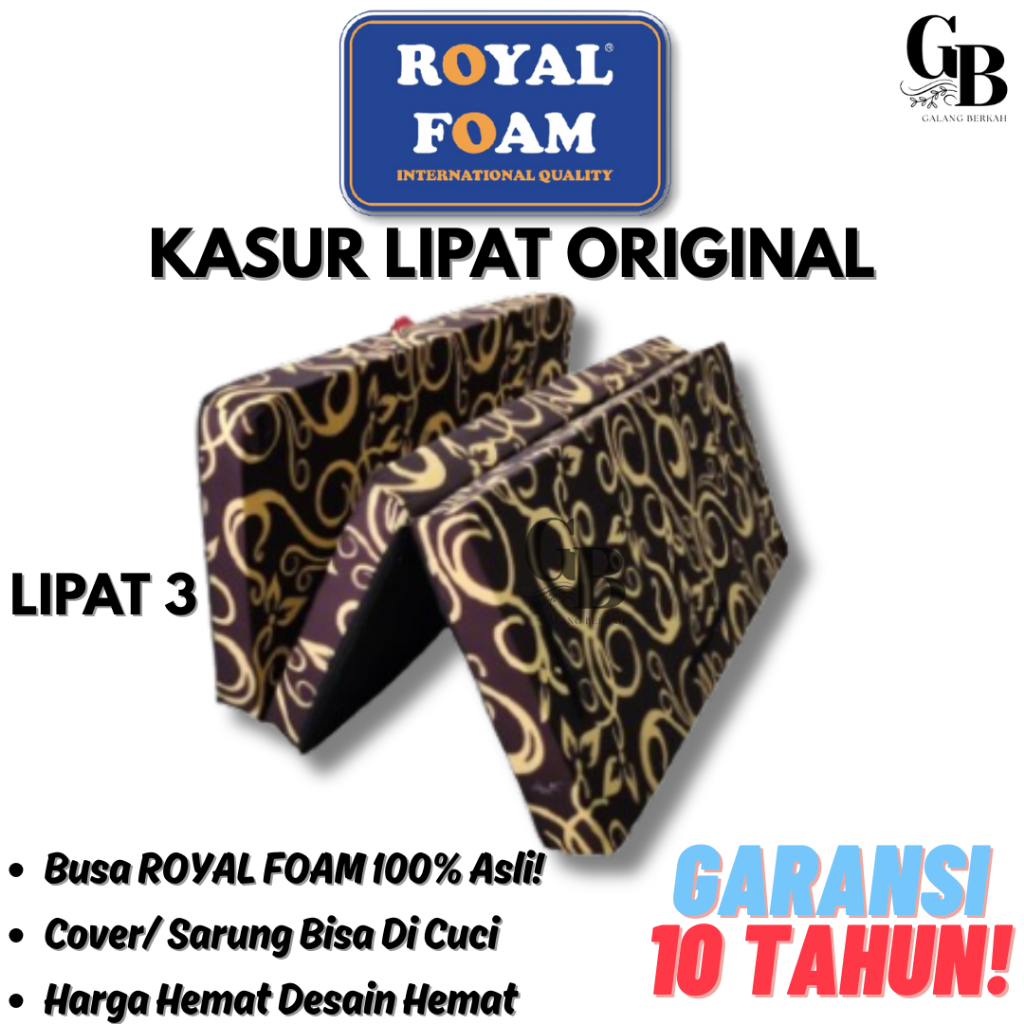 Royal Foam Kasur Busa Lipat Travel Bed Sofa Bed Minimalis Multifungsi Tahan Kempes