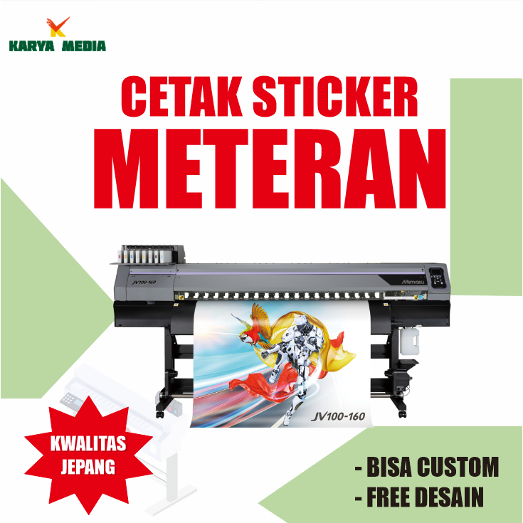 

CETAK STICKER METERAN - BISA FREE DESAIN - CETAK STICKER VINYL METERAN MURAH BERKWALITAS - BISA DESAIN - BISA COD
