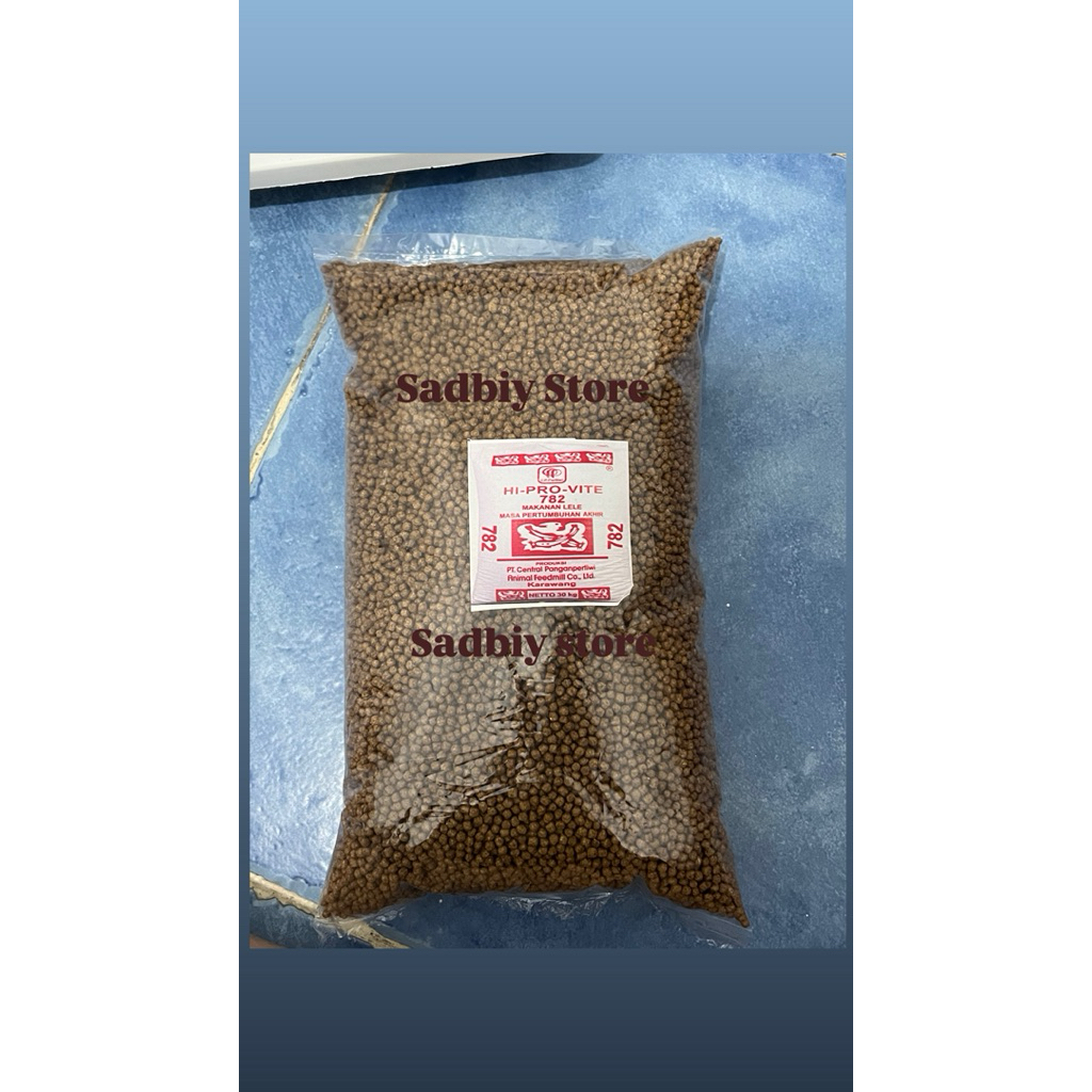 PELET IKAN 500gr, HI-PRO -VITE 781, 782, 783 Pakan Ikan Lele, Gurami, Patin, Bandeng, Nila