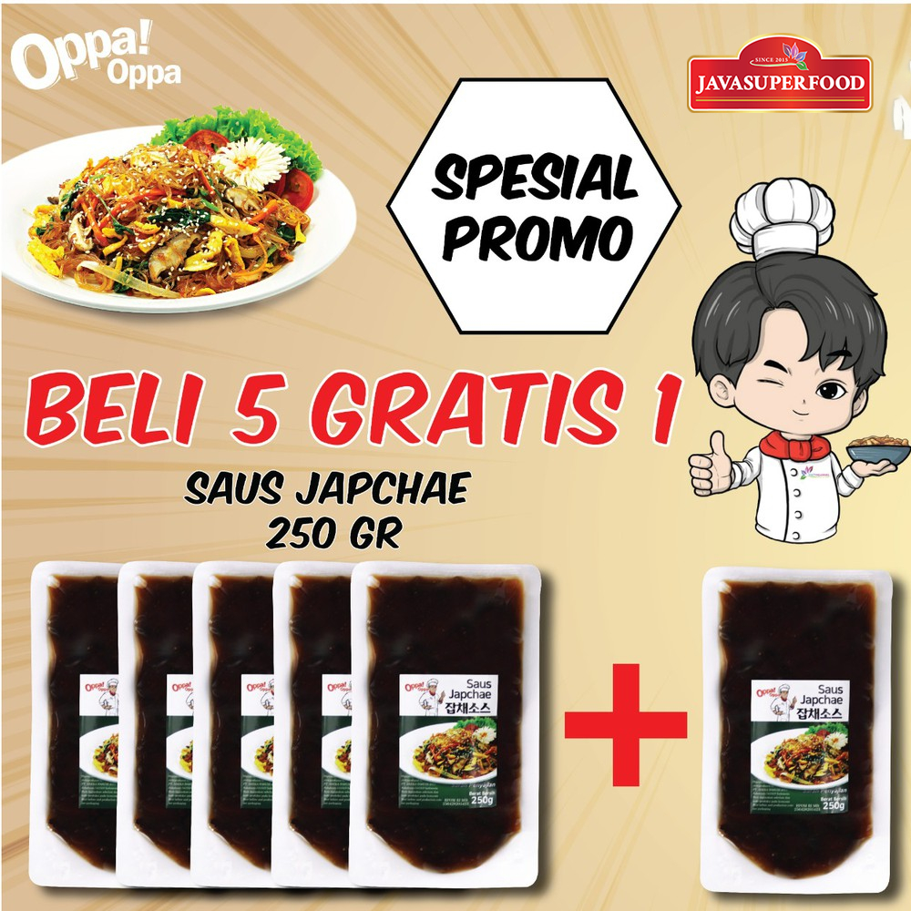 

[BELI 5 GRATIS 1] paket Japchae Saus Bumbu Soun Goreng Korea 250g