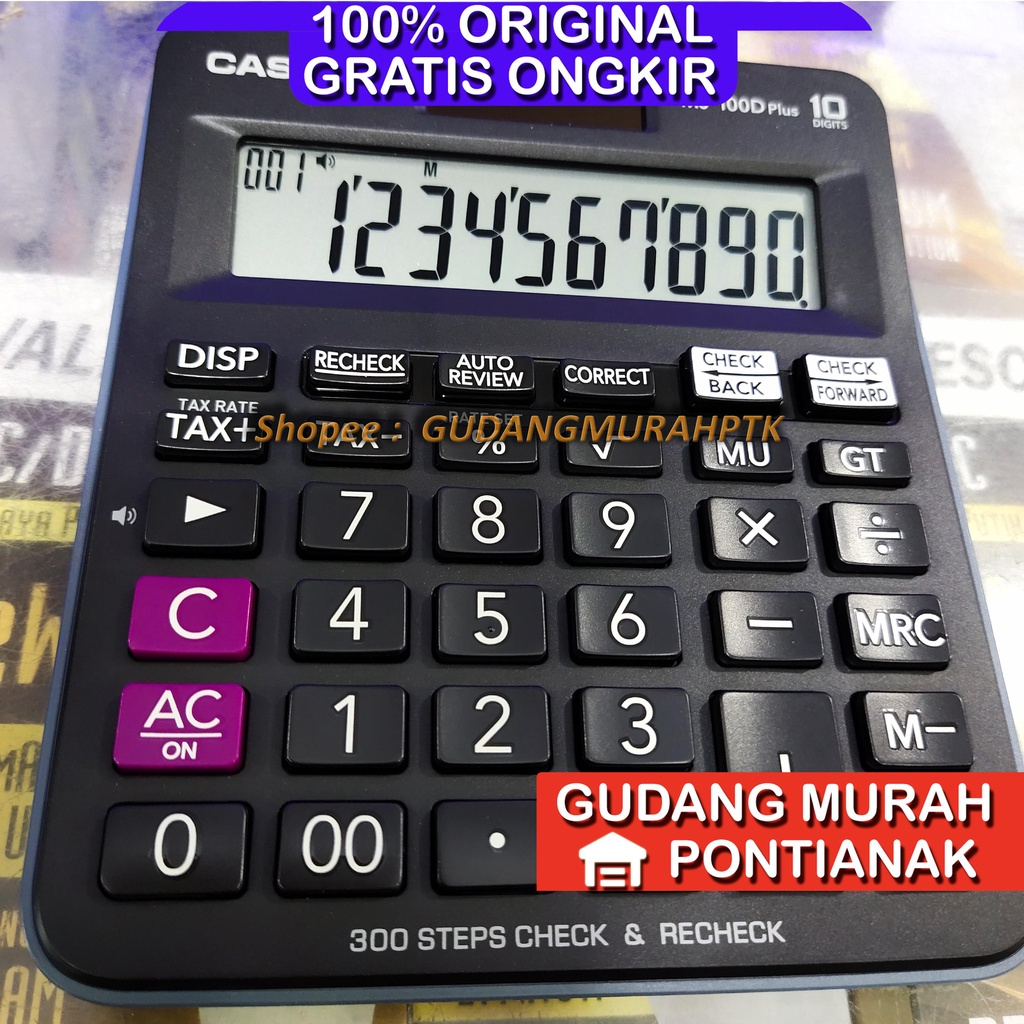 

Kalkulator CASIO Original Asli MJ-100 D CHECK CORRECT CALCULATOR / KALKULATOR CEK ULANG MJ100D