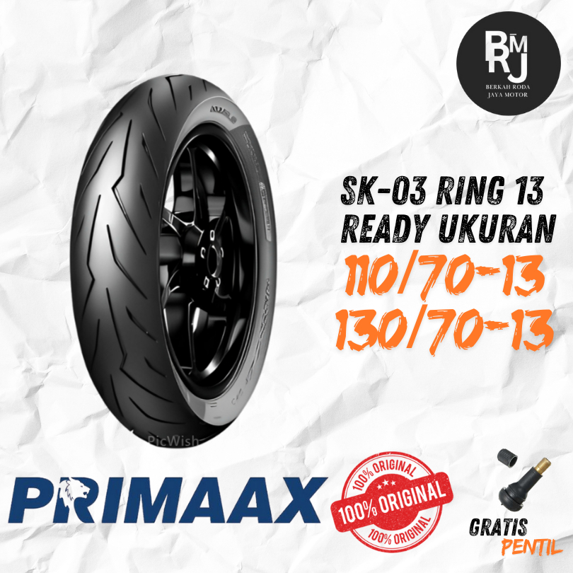sepasang/satuan ban primax sk-03 carnage ukuran 110/70 and 130/70 ring 13 tubeless