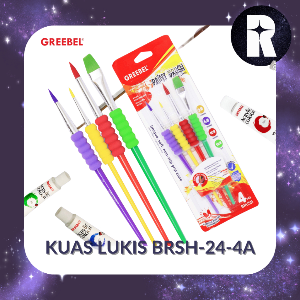 

GREEBEL KUAS LUKIS PAINT BRUSH 24-4A (SET)
