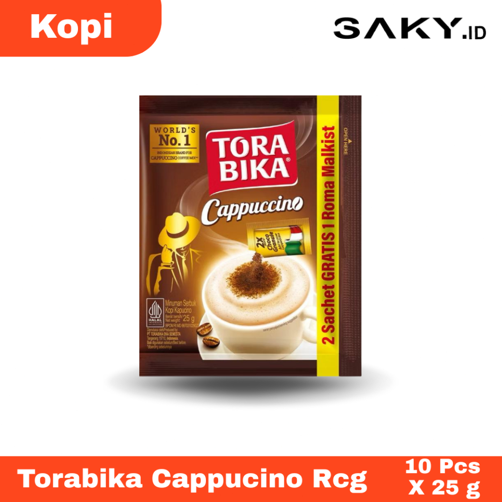 

Torabika Cappuccino 1 Rcg 10 Sachet