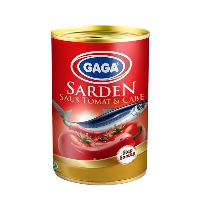GAGA SARDEN dalam saus tomat dan cabe 425gram besar/kaleng