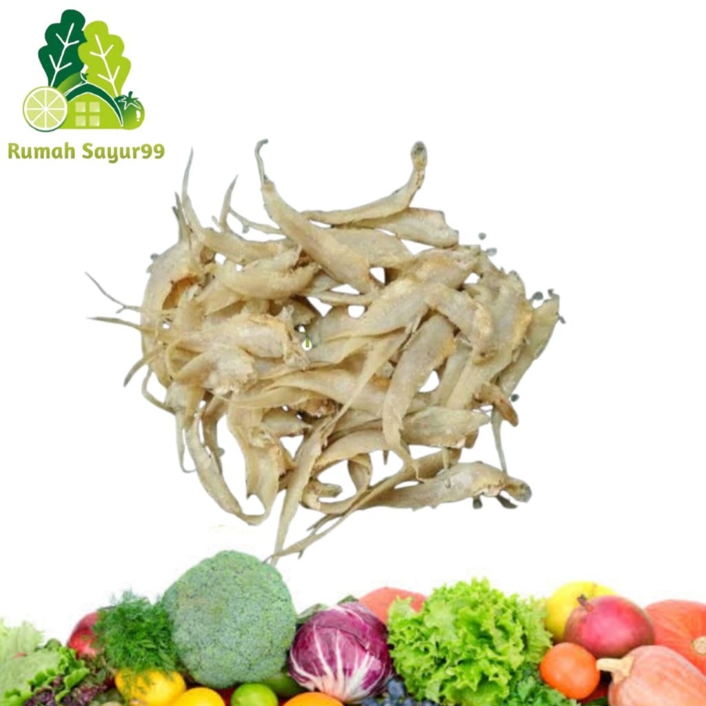 

Ikan asin bulu ayam Ikan bulu ayam per Ons / 100g