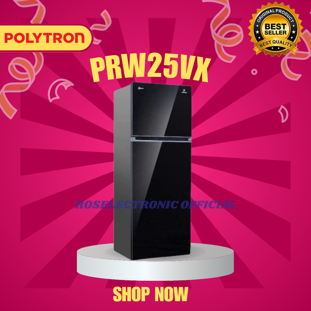 KULKAS  POLYTRON 2 PINTU INVERTER PRW 25VX 240L/PRW-25VX/PRW 25VX/KULKAS POLYTRON ORIGINAL GARANSI