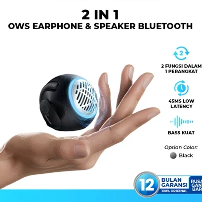 Earphone OWS And Speaker Bluetooth 5.4 2in1 Low Latency Stereo Super Bass